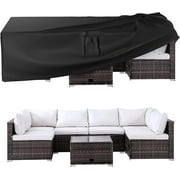SwFoer Patio Furniture Covers Waterproof Outdoor Couch Sectional Sofa Set Cover 126in x 63in x 28in