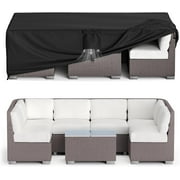MR.COVER Patio Furniture Set Cover Waterproof, Outside Table and Chair Set Cover Fits up to 88"L x 62W"D x 28"H, Outdoor Sectional Sofa Set Covers, Windproof, 600D Heavy Duty Oxford Fabric