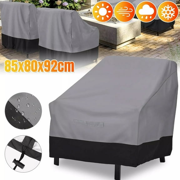 Patio Furniture Covers Waterproof for Outdoor Chairs , Heavy Duty Lawn Chair Covers 2 packs, Fits up to 32 W x 34 D x 36 H Inches