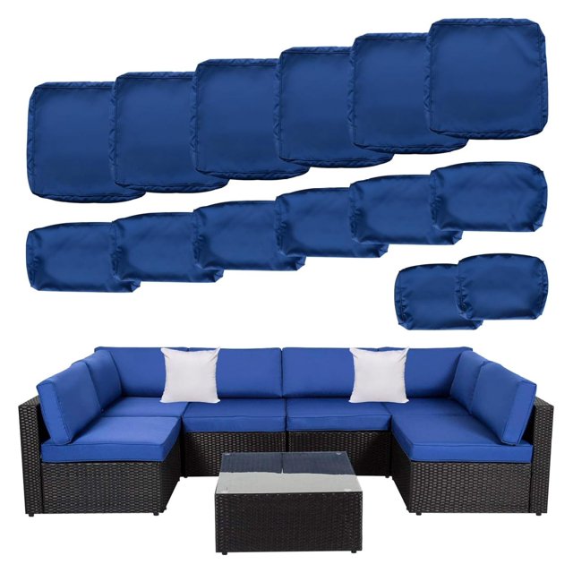Patio Furniture Cushion Replacement Covers for 7 PCs Outdoor Sofa Set