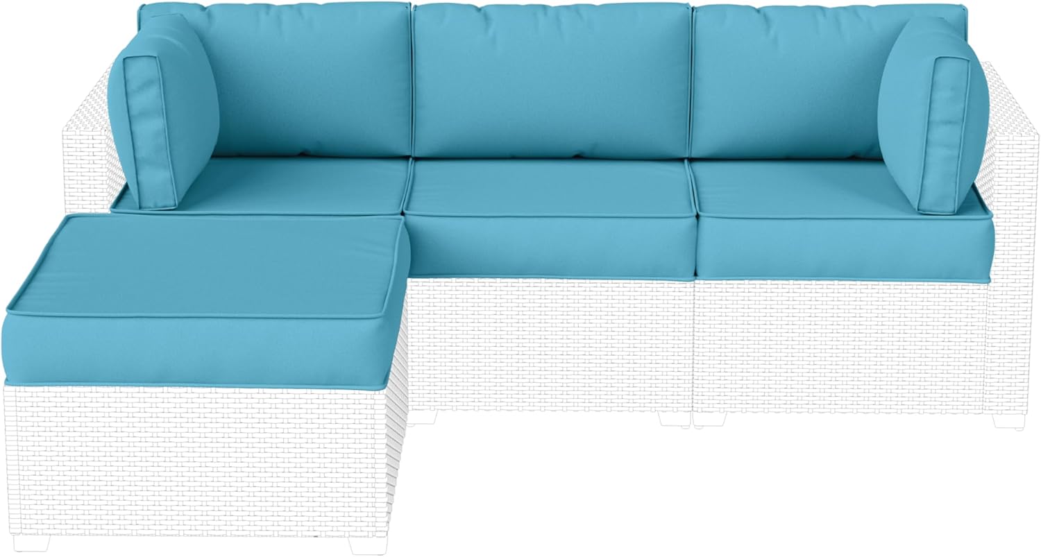 Patio Furniture Cushions Replacement Outdoor Cushions for 4-Seat Patio ...