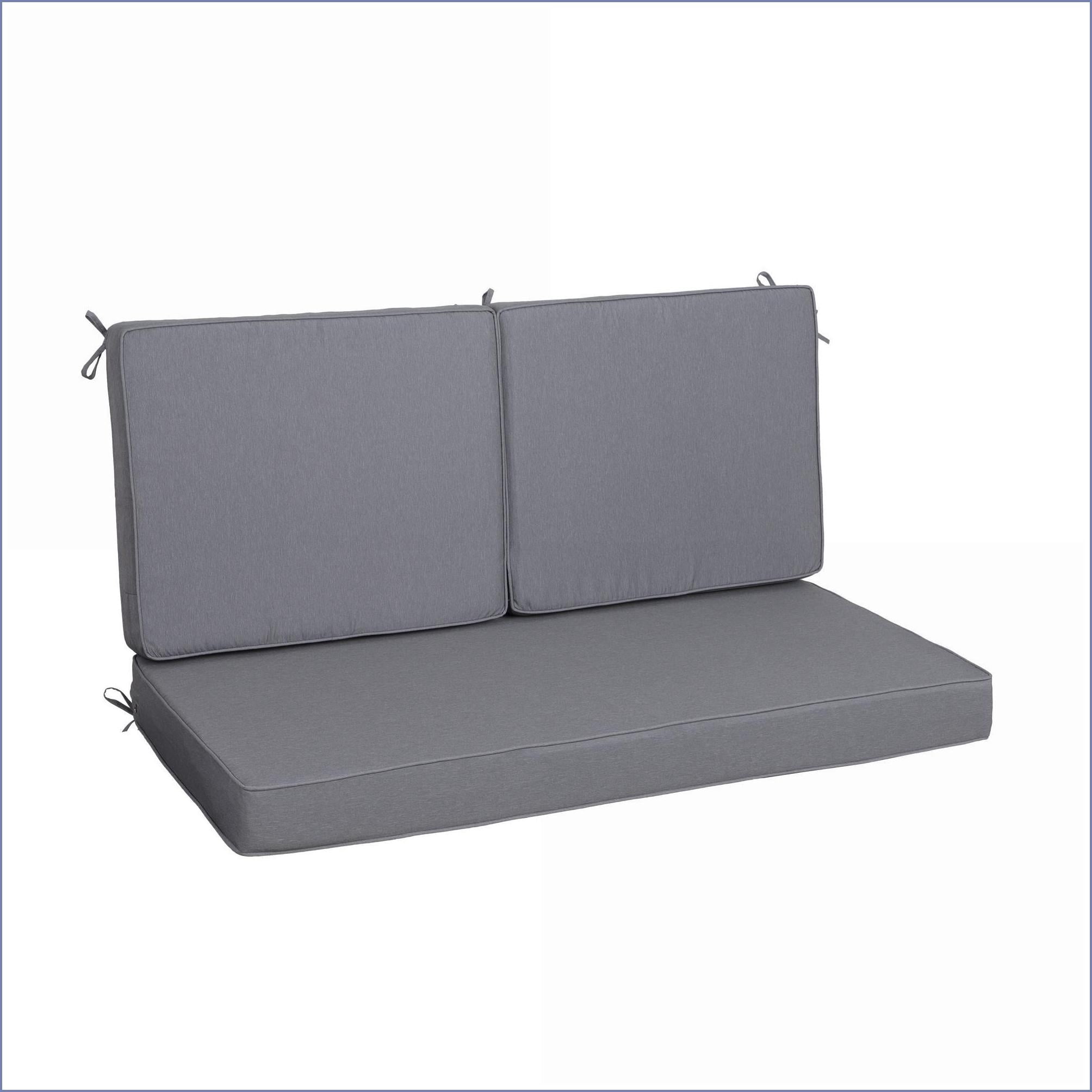 Patio Furniture Loveseat Cushion Set | 48x24 Inch 3-Piece | Waterproof Fade Resistant | For Outdoor Patio | slate gray