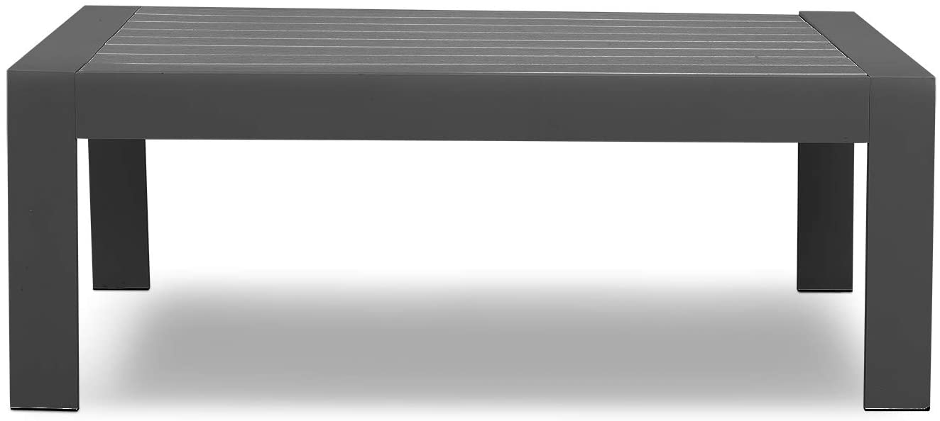 Patio Furniture Metal Coffee Table AllWeather Aluminum Garden Outdoor