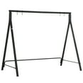 thumbnail image 1 of Patio Furniture Outsunny Metal Porch Swing Stand, Heavy Duty Swing Frame, Hanging Chair Stand Only, 528 LBS Weight Capacity, for Backyard, Patio, Lawn, Playground, Black,Patio Chairs, 1 of 9