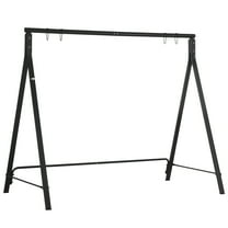 Patio Furniture Outsunny Metal Porch Swing Stand, Heavy Duty Swing Frame, Hanging Chair Stand Only, 528 LBS Weight Capacity, for Backyard, Patio, Lawn, Playground, Black,Patio Chairs