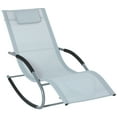 thumbnail image 1 of Patio Furniture Outsunny Zero Gravity Rocking Chair Outdoor Chaise Lounge Chair Recliner Rocker with Detachable Pillow and Durable Weather-Fighting Fabric for Patio, Deck, Pool, Grey,Outdoor Sofa, 1 of 8
