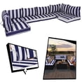 thumbnail image 1 of SDJPOI Patio Furniture Sectional Cushions, 14 Piece Waterproof Outdoor Sofa Cushion Replacement(blue white), 1 of 8