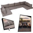 thumbnail image 1 of SDJPOI Patio Furniture Sectional Cushions, 14 Piece Waterproof Outdoor Sofa Cushion Replacement(khaki), 1 of 8