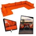 thumbnail image 1 of SDJPOI Patio Furniture Sectional Cushions, 14 Piece Waterproof Outdoor Sofa Cushion Replacement(orange), 1 of 8