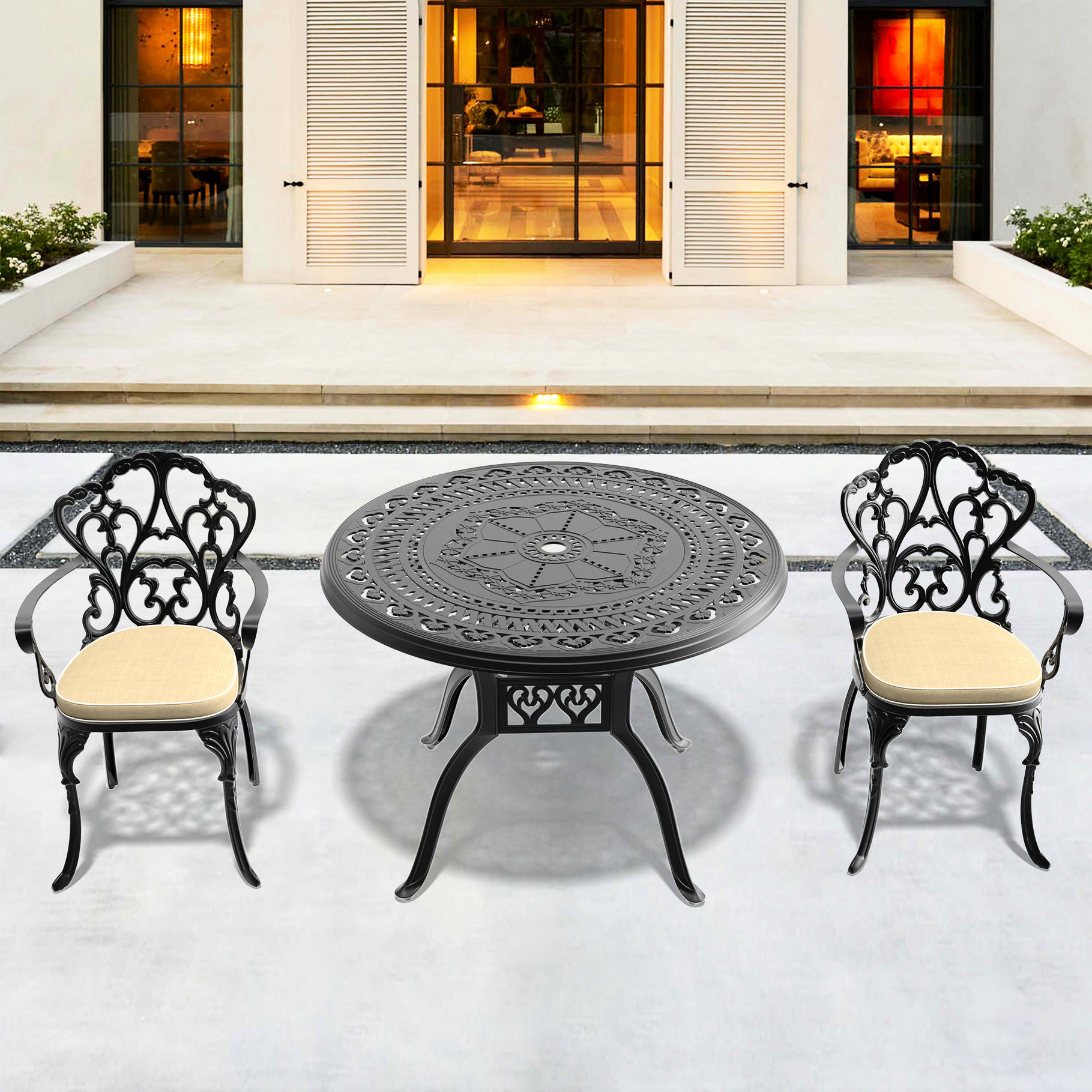 Photo inspiration: Visual Reference: Patio Furniture Set Of Aluminum Great For Garden And Patio