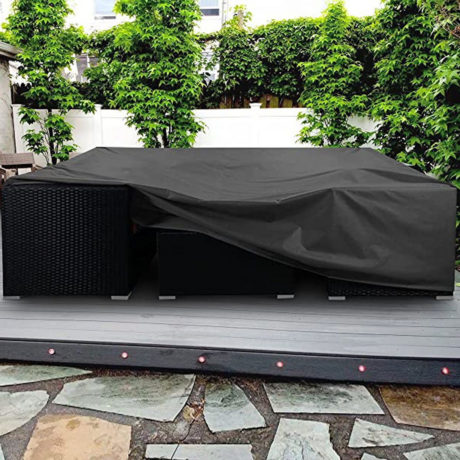 Patio Furniture Set Cover Waterproof,Heavy Duty Funiture Covers for Outdoor Sectional Sofa Wicker Rattan Table XL