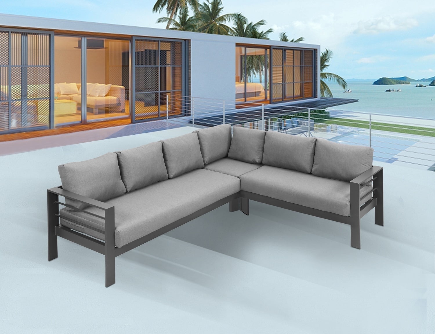 Outdoor aluminum sectional sofa sale