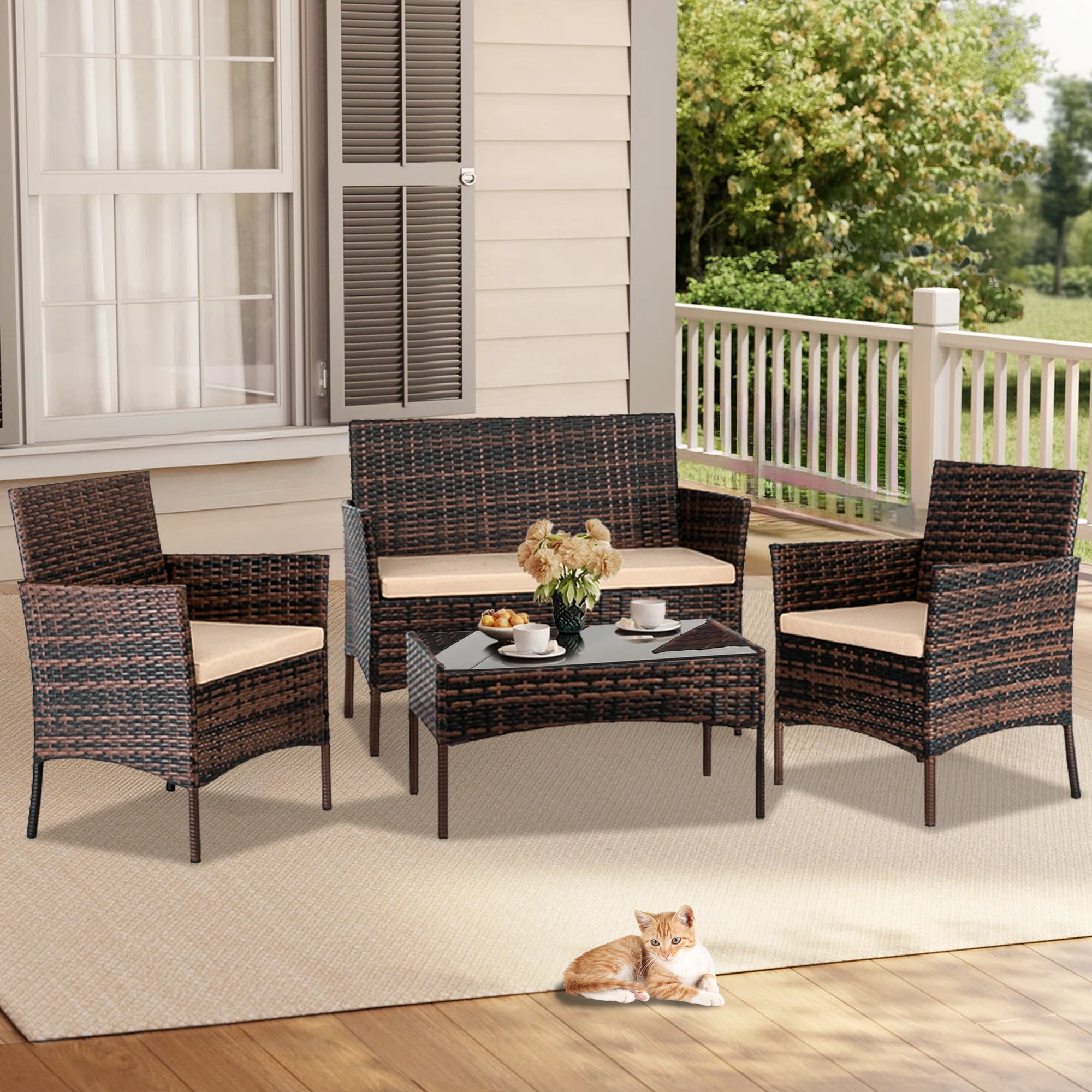 Rattan set sale new arrivals