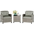 Patio Furniture Set Small Outdoor Wicker Rattan Front Porch Bistro Set