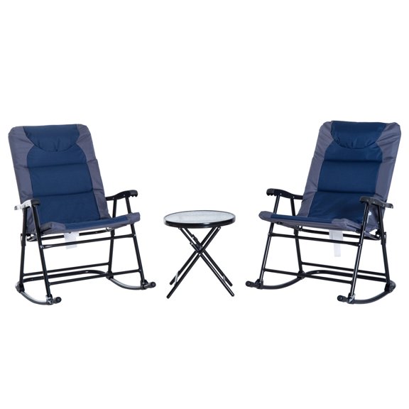 Patio Furniture Set with Cushioned Seats and Headrests / Comfortable for All-Day Sitting