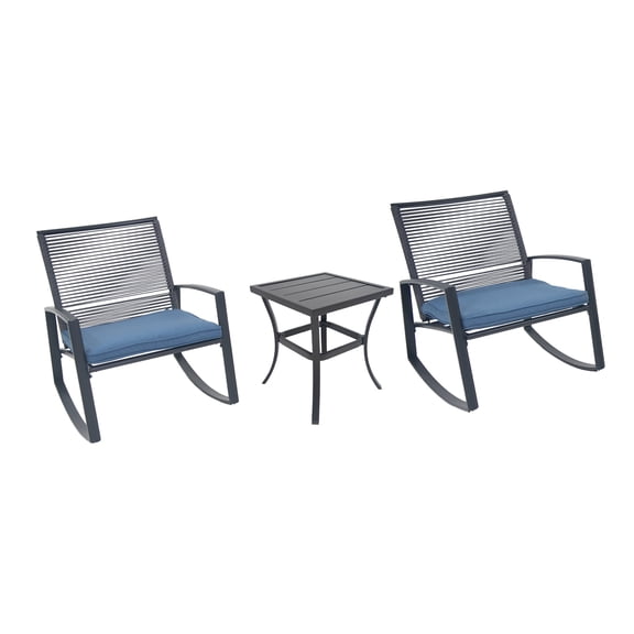 Patio Furniture Sets 2-person Outdoor Patio Bistro Metal Rocking Conversation Set With Table,Outdoor Patio Furniture Sets