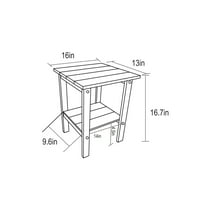 Patio Furniture Sets Folding Adirondack Chair with Side Table, 3-Piece Adirondack Chair Set, White (2 Chairs and 1 Table),Outdoor Furniture Sets