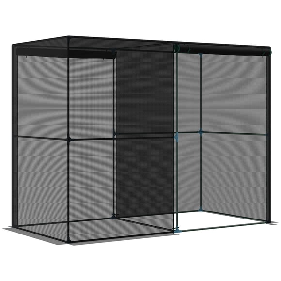 Patio Furniture Sets Outsunny 4' x 8' Crop Cage, Plant Protection Tent with Zippered Doors for Vegetable Garden, Backyard, Black,Outdoor Dining Sets