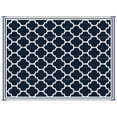 thumbnail image 1 of Patio Furniture Sets Outsunny Reversible Outdoor Rug Carpet, 9' x 18' Waterproof Plastic Straw Rug, Portable RV Camping Rugs with Carry Bag, Large Floor Mat for Backyard, Deck, Picnic, Beach, Blue &, 1 of 5