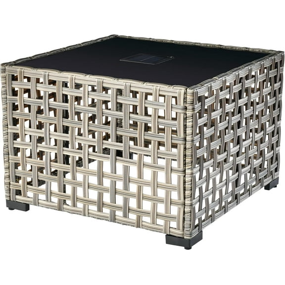 Patio Furniture Solar Powered Coffee Table,Mix and Match Pieces