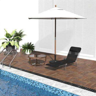 Patio Furniture, Sun Lounger Folding Chaise Lounge Pool Chairs, Black Outdoor Sofa,Steel Patio Chairs, Garden & Outdoor & Patio Furniture Patio Seating