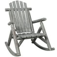 thumbnail image 1 of Patio Furniture Wooden Porch Rocker Chair,Durable Wooden Porch Rocker Chair,Fir log Rocking Chair,Patio Rockers for Outside,Garde.Light Gray Color,Patio Chairs, 1 of 15