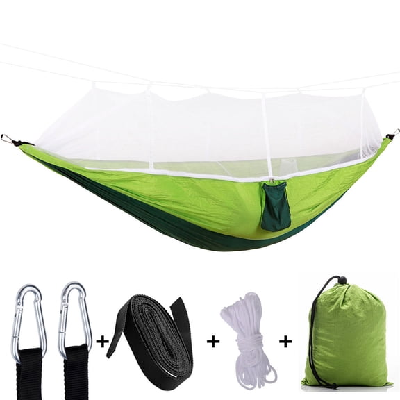 Outdoor Camping Double Green Sky Tent Hammocks With Mosquito NetPatio Furniture