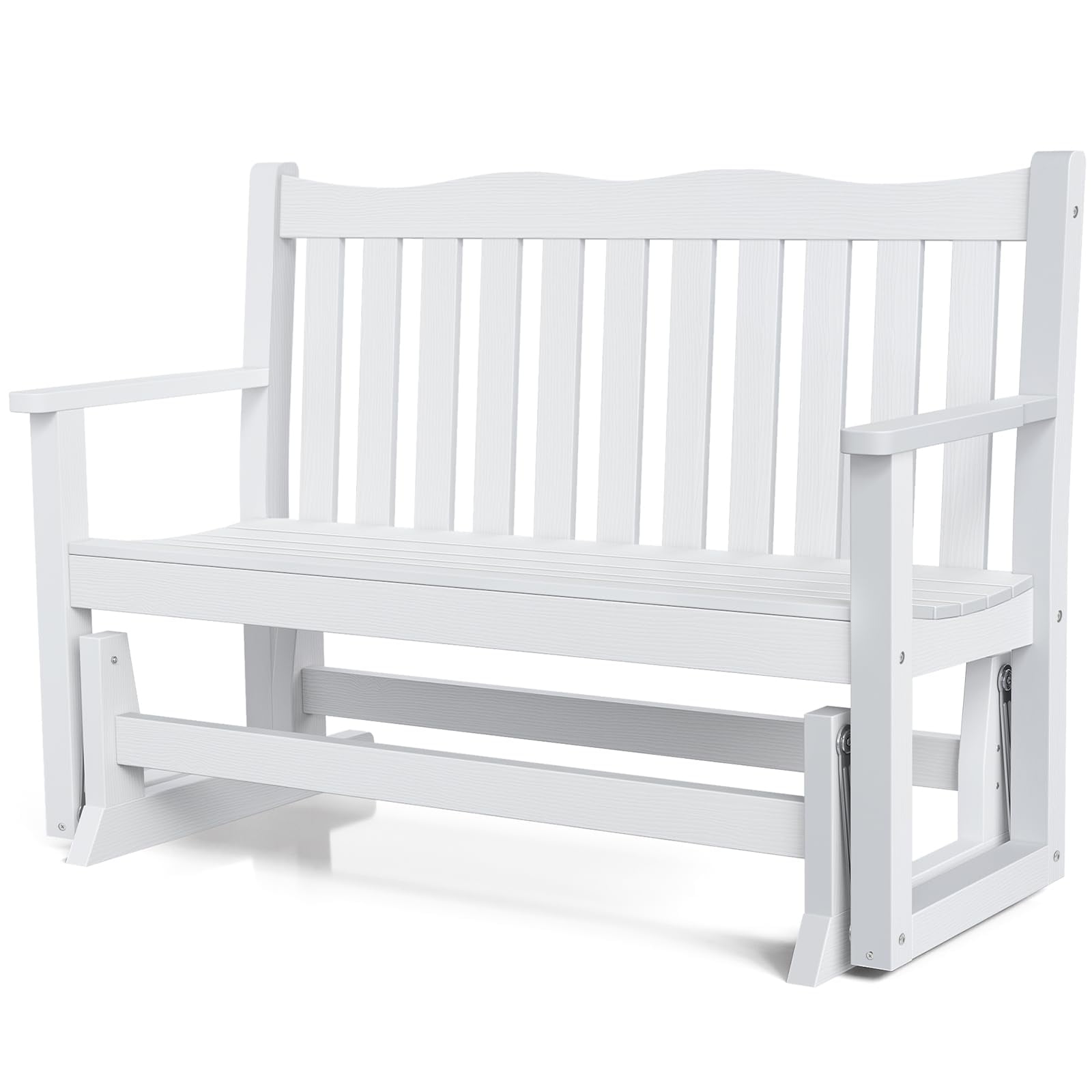 Stoog Rocking Chair Stoog Patio Glider Loveseat, All-Weather HIPS Outdoor Bench, 49.2W x 24 ...