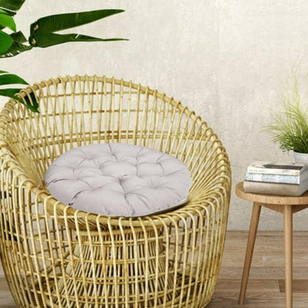 Patio Hanging Egg Chair Pad, Round, Thickened, Removable, Water Resistance, Patio Seat Cushion Replacement, Porch Lounge Chair Cushion Light Gray