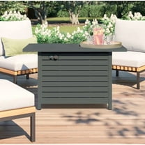 Patio Heater 25 H x 42 W Outdoor Fire Pit Table with Lid (Gray),Propane Heater