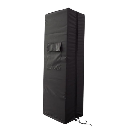 Patio Heater Cover Black Storage Bag Water Resistant Oxford Cloth for Standing Heater in Garden Area