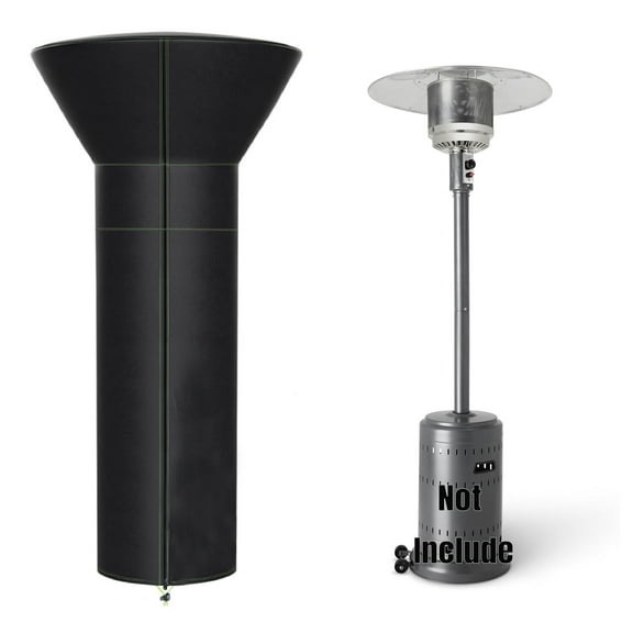 Patio Heater Covers - 600D Outdoor Round Heater Cover with Zipper Waterproof Heavy Duty, Propane Heat Cover for East Oak, Hampton Bay, Fire Sense and More (89" Height x 33" Dome x 19" Base)