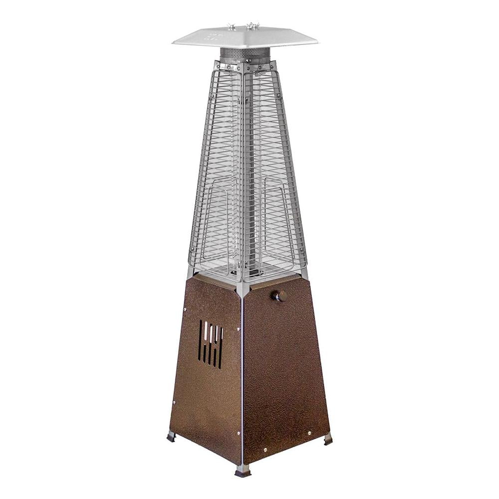 Bronze Propane Tabletop Glass Tube Patio Heater, 9500 BTU