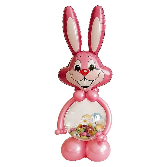 Patio Inflatable Bunny Balloon Finished Height Approximately 4.3-4.9 FT Waterproof & Quick Inflate Blow Up for Indoor Outdoor Lawn Patio Holiday Party