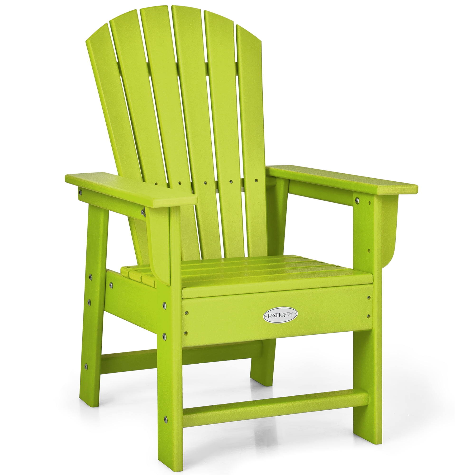 Costway Patio Kids' Adirondack Chair Seat Weather Resistant for Ages 3-8 Green