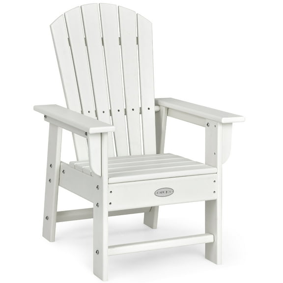 Costway Patio Kids' Adirondack Chair Seat Weather Resistant for Ages 3-8 White
