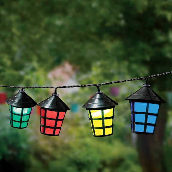 Patio Lantern Coach Style Retro LED String Lights - 10 Bulb Set