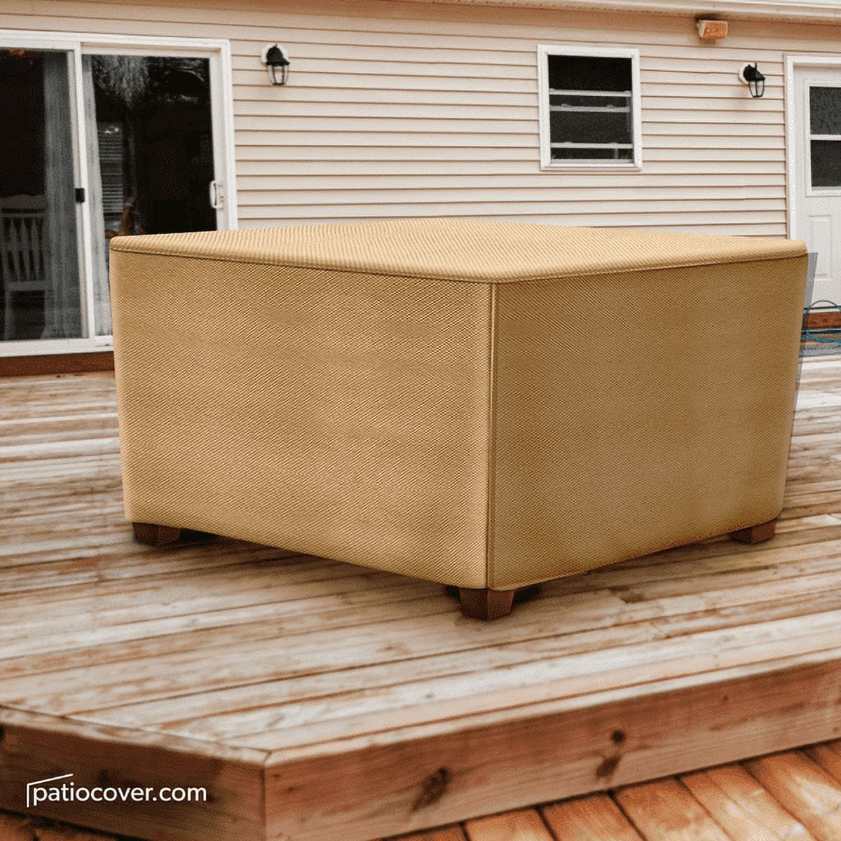 Patio Large Waterproof Ottoman Cover Outdoor Square Side Table Covers Patio Ottoman Washable