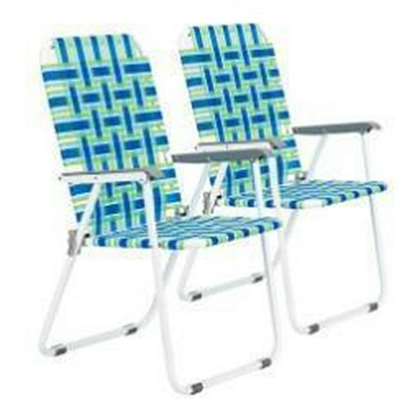 Patio Lawn Chairs Folding Set of 2, Webbed Folding Chair Outdoor