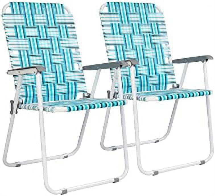 Patio Lawn Chairs Folding Set of 2, bed Folding Chair Outdoor Chair Portable Camping Chair