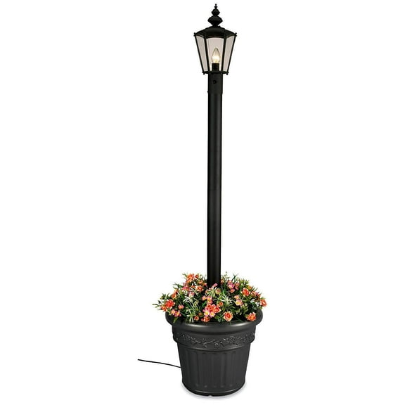Patio Living Cambridge 00411 Single Lantern Planter-Color:Cast Iron