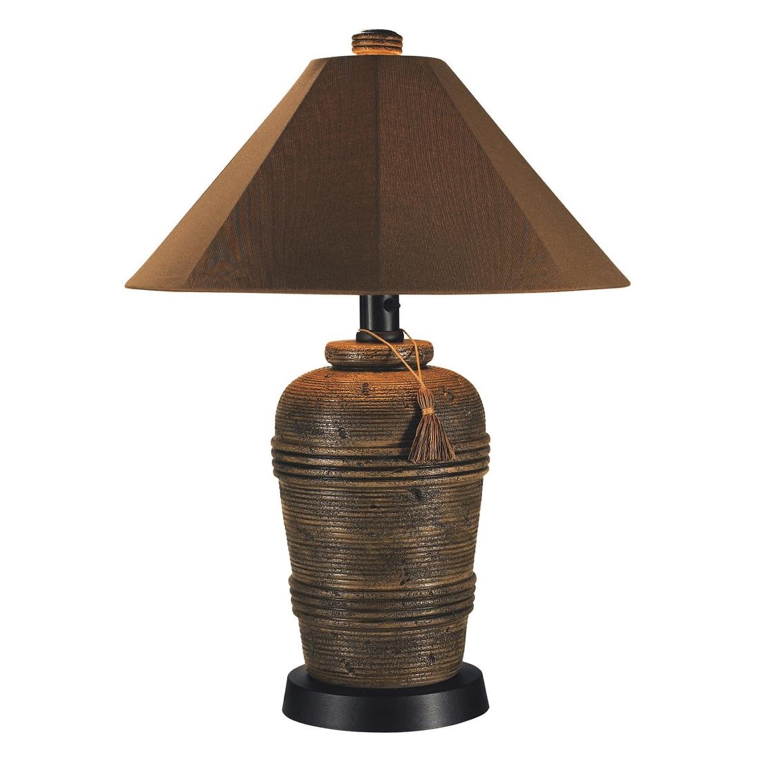 Patio Living Canyon Outdoor Table Lamp 50910 with Canvas Cocoa ...
