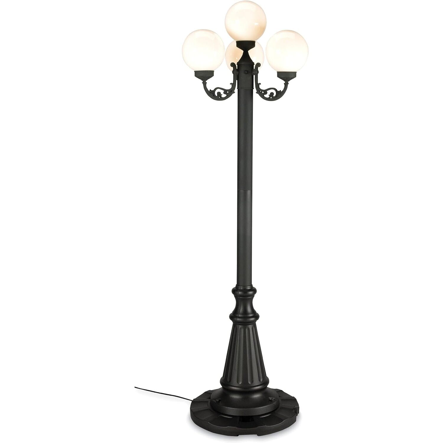 Renaissance Inspired 80" Globe Patio Lamp with Aluminum Base