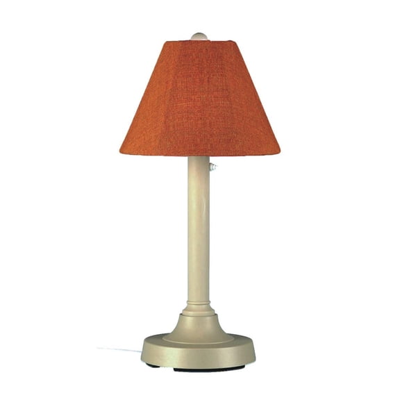 Patio Living Concepts San Juan 30 in. Table Lamp 30125 with 2 in. bisque body and chili linen Sunbrella shade fabric
