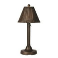 thumbnail image 1 of Patio Living Concepts Tahiti II 30 in. Table Lamp 17220 with 2 in. black tube body and tight weave  flat wicker  walnut shade, 1 of 1