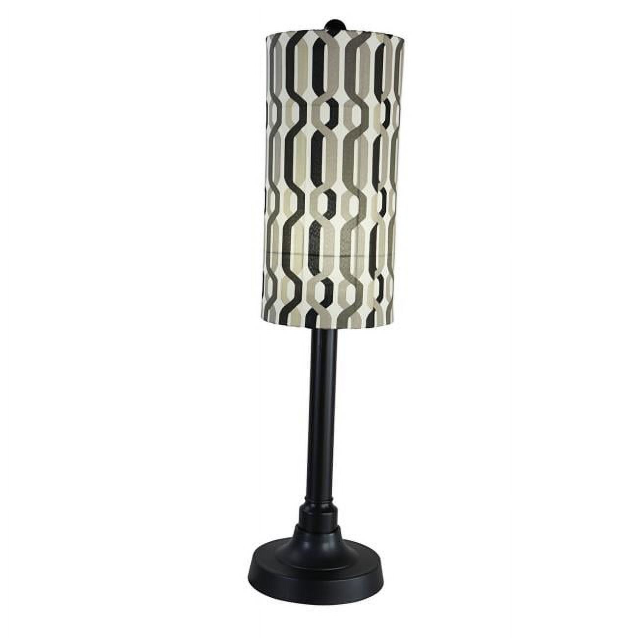 Patio Living Coronado 42" Table Lamp 62190 with 2" black body and New Twist Caviar outdoor fabric shade - image 1 of 1