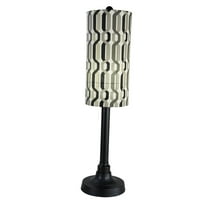 Patio Living Coronado 42" Table Lamp 62190 with 2" black body and New Twist Caviar outdoor fabric shade