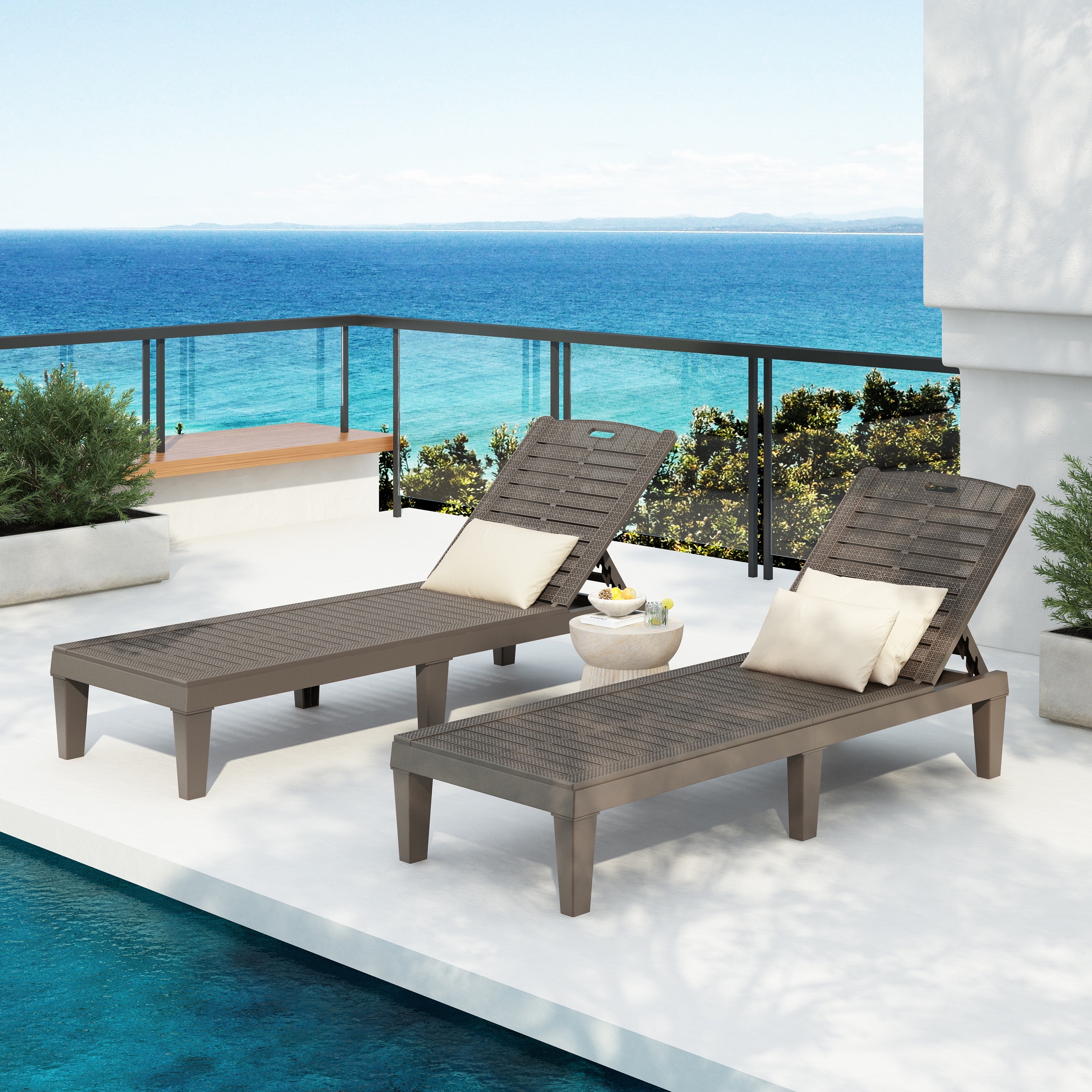 Outdoor Furniture Never Rust Aluminum Chaise Lounge Segmart Patio