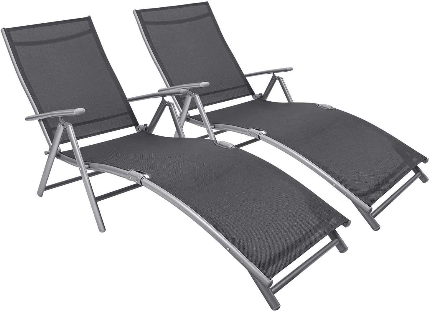 Patio Lounge Chairs Adjustable Chaise Lounge Chairs Folding Outdoor ...
