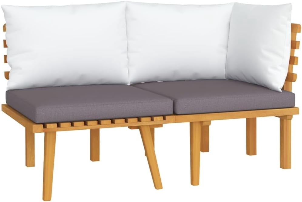 Patio Lounge Set 2 Piece Garden Furniture with Cushions Durable